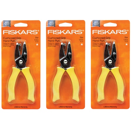 Fiskars Hand Punches, 0.25" Star, PK3 23537097